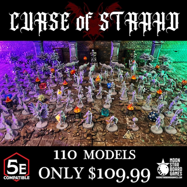 Curse of Stradh 110pc - COMPLETE Random Encounters - D&D Miniatures - DnD Minis, Dungeons and Dragons, Pathfinder, and Role Playing Games