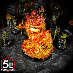 Fire Elemental - D&D Miniatures - DnD Minis, Dungeons and Dragons, Pathfinder, and Role Playing Games