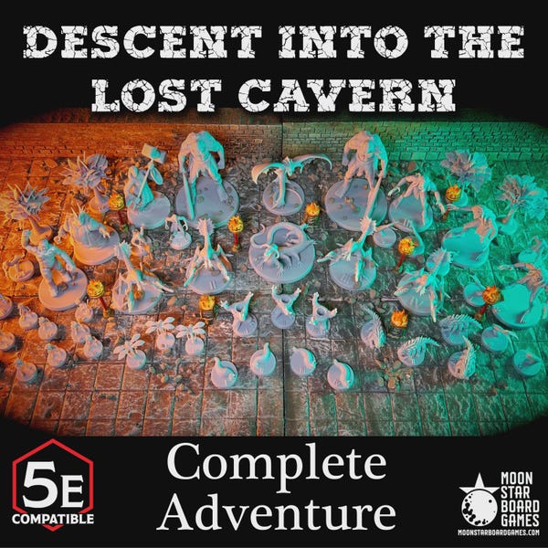 Descent into the Lost Caverns of Tsojcanth - 48pc - D&D Miniatures - DnD Minis, Dungeons and Dragons, Pathfinder, and Role Playing Games