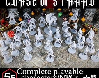 La malédiction de Stradh, 37 pièces - Personnages/PNJ COMPLETs - Miniatures D&D - D&D Minis, Donjons et Dragons, Éclaireur et jeux de rôle