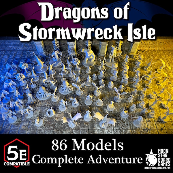 Dragons of Stormwreck Isle 86pc - COMPLETE ADVENTURE - D&D Miniatures - DnD Minis, Dungeons and Dragons, Pathfinder, and Role Playing Games