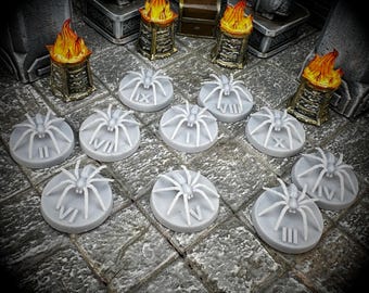 Giant Wolf Spiders - 28mm | 32mm - D&D Miniatures, DnD Minis, Dungeons and Dragons, Pathfinder
