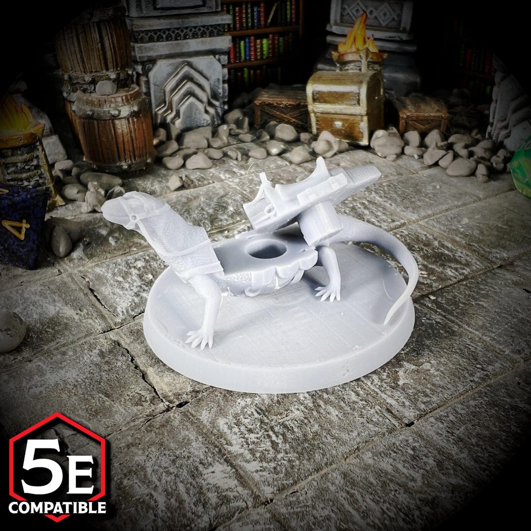 Lizard Racing Mount Giant Lizard Transformer Mount Miniature - D&D, Dungeons and Dragons ...