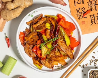 Dubbelkokt fläsklåda – Traditionellt kinesiskt recept med grönsaker och sås | Asiatiskt matlagningskit