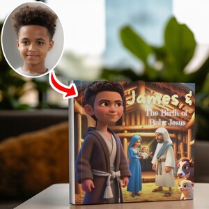 Personalized Adventure Book – Birth of Jesus | Turn Your Child Into a Pixar-Style Character in a Heartwarming Christmas Story, Cartoon Book