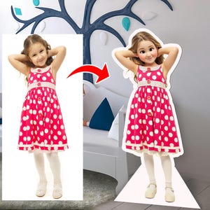 Custom Life Size Cut Outs of You as a Pix-art Cartoon, Full LifeSize Cutouts, Personalized Standee, Cardboard Cut Out, Birthday & Graduation