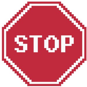 Puede incluir: Una se&ntilde;al de stop octogonal roja con borde blanco y la palabra "STOP" en letras blancas.