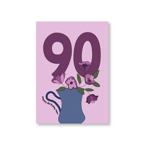 Gelukkige 90e verjaardagskaart voor Nan