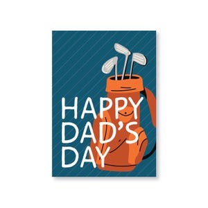 Feliz Día del Padre (Tarjeta del Día del Padre con temática de golf) / Tarjeta divertida del Día del Padre / Tarjetas para papá / Tarjetas de felicitación A6