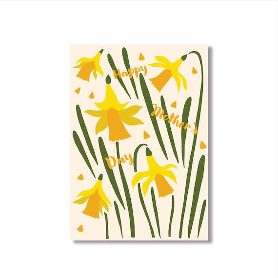 Daffodil Mother's Day Card | Floral A6 Greeting Card