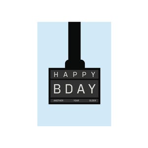 Biglietto di auguri di buon compleanno Hyrox (in blu e rosa) / biglietto A6