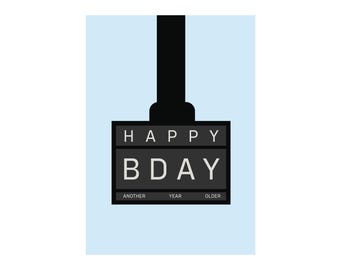 Tarjeta de feliz cumpleaños Hyrox (en azul y rosa) / Tarjeta A6