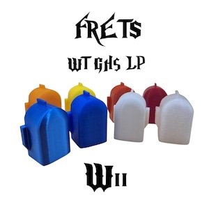 Guitar Hero Replacement Fret Button Set for Wii (WT, GH5, LP) - 3D Printed to suit Kailh or Silicone - Custom Colours Available
