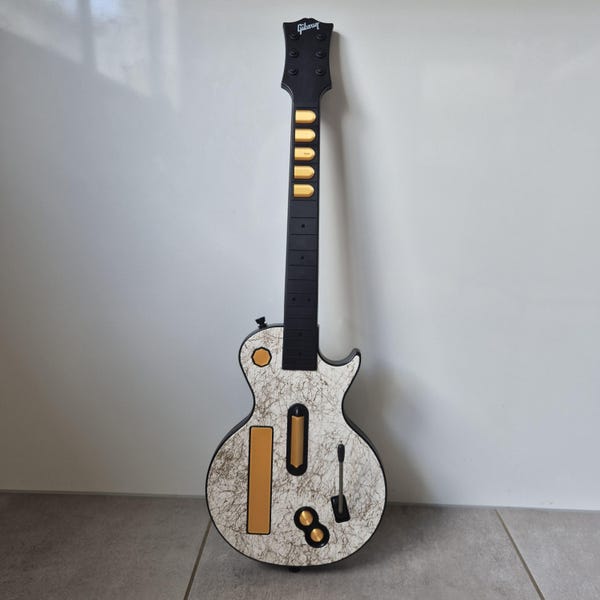 Modded Guitar Hero Les Paul Controller - Mechanical Frets & Strum - Pi Pico Custom