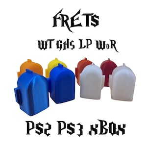 Guitar Hero Replacement Fret Set for Xbox/PS (WT, GH5, WoR, GH3-LP) - 3D Printed to suit Kailh or Silicone - Custom Colours Available