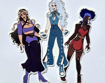 sachin and babi light blue dress Winx Club Stickers - the Trix, Gloomix Witch Form