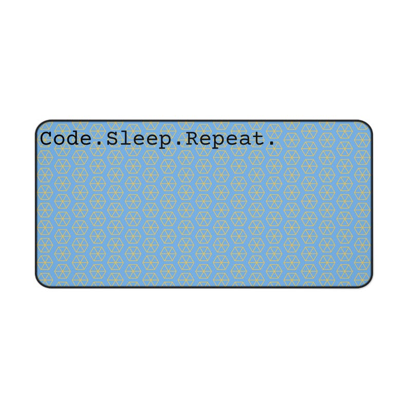 Code Sleep wiederholen Schreibtischmatte, Gamer Schreibtischunterlage, Büromatte für Programmierer, Computerzubehör, Geschenk für Technikliebhaber, Arbeitsplatz Dekoration Bild 3