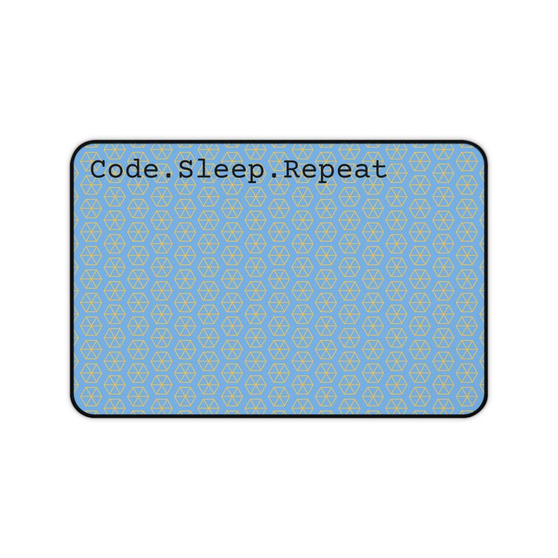 Code Sleep wiederholen Schreibtischmatte, Gamer Schreibtischunterlage, Büromatte für Programmierer, Computerzubehör, Geschenk für Technikliebhaber, Arbeitsplatz Dekoration Bild 1
