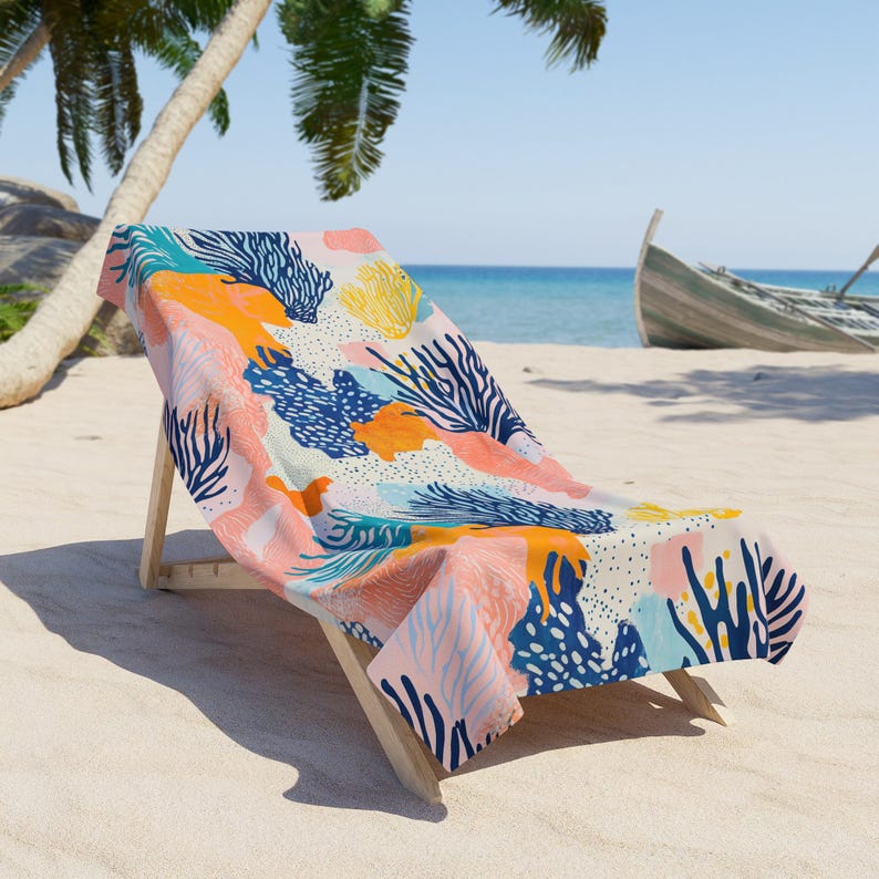 HommomH Colorful Beach Towel 36x72 Inches - Quick-Dry, Sand-Resistant, Butterfly Design