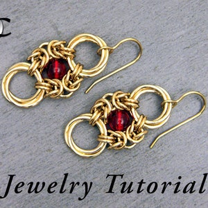 Beaded Romanov Earrings Jewelry Tutorial image 1