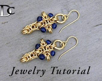 Beaded Cross Earrings Jewelry Tutorial