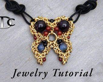 Beaded Butterfly Pendant Jewelry Tutorial