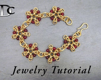 Beaded Snowflake Bracelet Jewelry Tutorial
