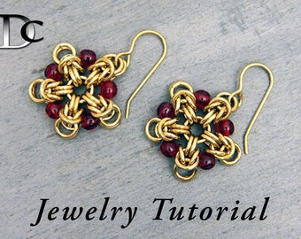 Beaded Snowflake Earrings Jewelry Tutorial