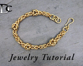 Large Knot Byzantine Bracelet Jewelry Tutorial