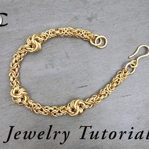 Side Knot Byzantine Bracelet Jewelry Tutorial