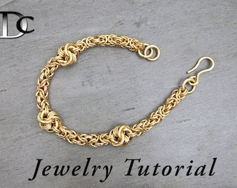 Side Knot Byzantine Bracelet Jewelry Tutorial