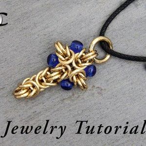 Beaded Cross Pendant Jewelry Tutorial