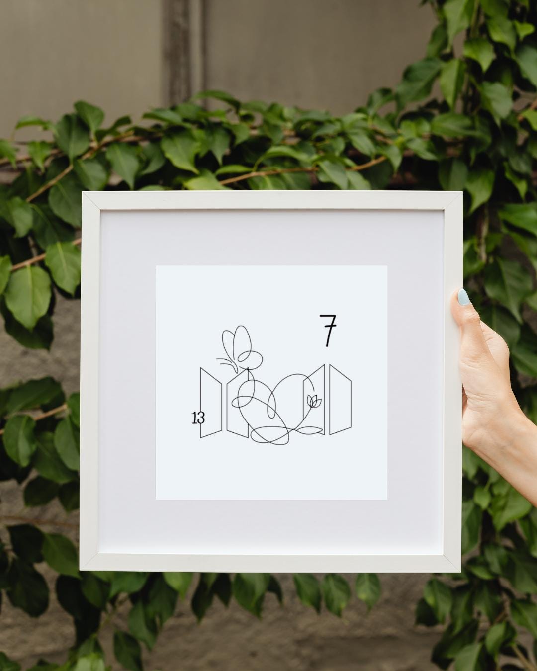 V Bts Line Art - Etsy