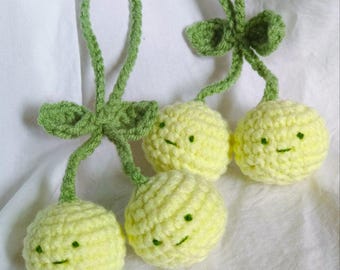 Crochet Smiski Cherry Bag Charm