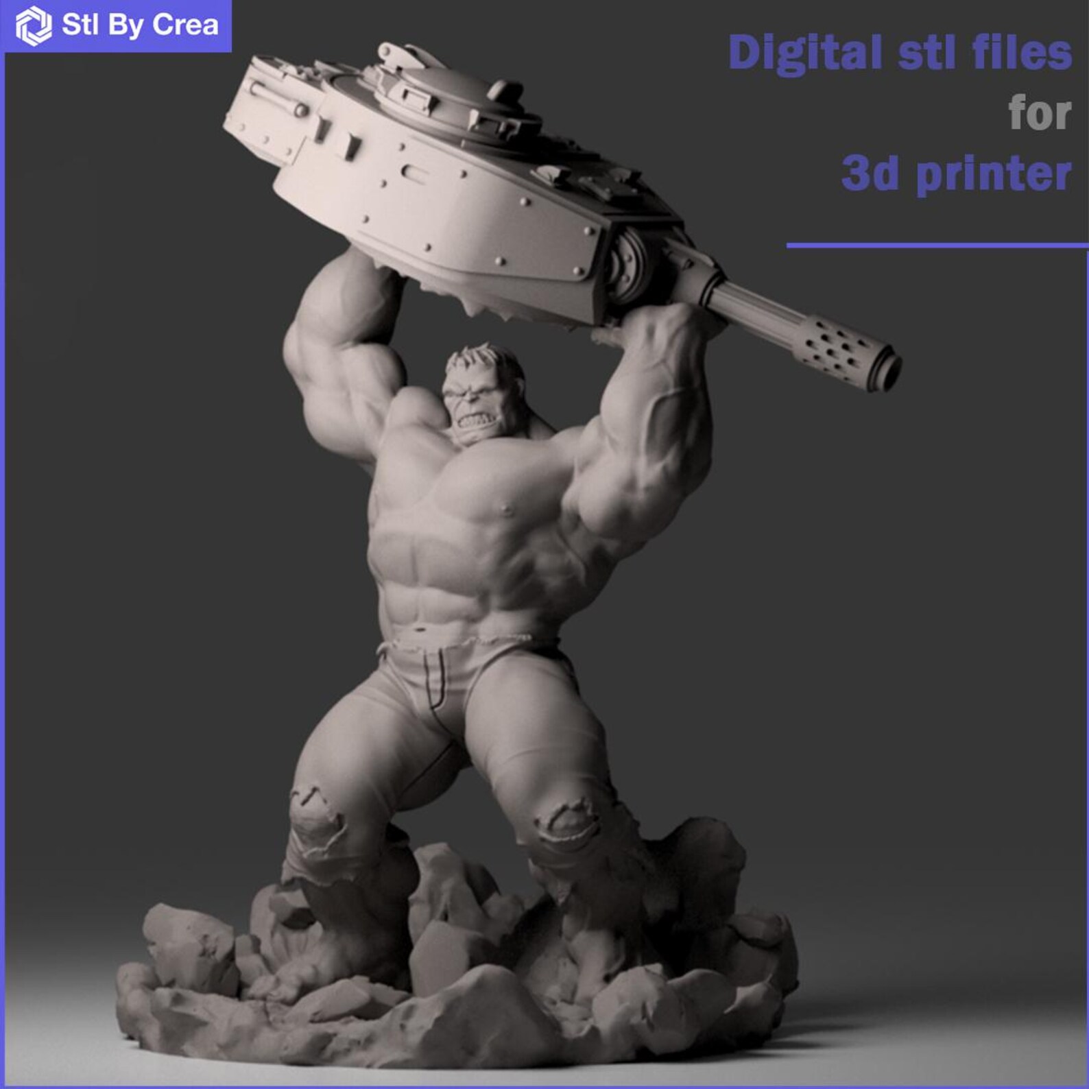 Hulk STL 3D Model for 3D Printing - Etsy