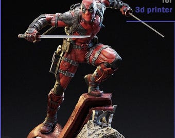 DeadPool STL 3D Model For 3D Printing