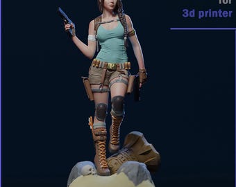 Lara Croft Tomb Raider STL 3D Model For 3D Printing