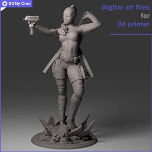 Lady DeadPool STL 3D Model For 3D Printing