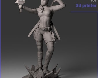 Lady DeadPool STL 3D Model For 3D Printing