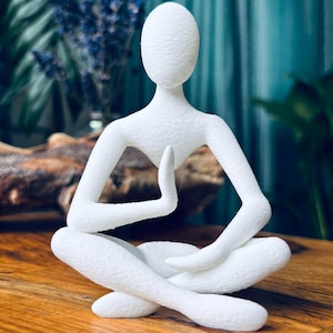 Yoga Figurine – Spiritual Gift for Yoga Lovers, 3D Printed Meditation Statue, Mindfulness and Zen Home Decor