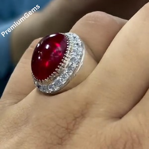 Handmade Sterling Silver 925 Anari Yaqoot Ring: Ruby Yaqoot Shia Jewelry