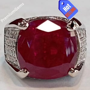 Original Natural Unheated Afghani Ruby Ring, Handmade Unique Design Ring, 925 Sterling Silver Gift for Him/Her