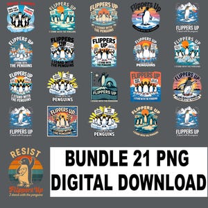 Lustige Wiederstandspinguine-Protest gegen Zölle Png, Wiederstandspinguin-Digital-Download, lustige Policies & Zölle Png