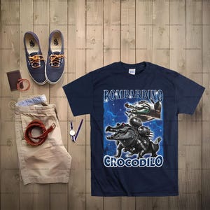 Bombardino Crocodilo Funny Brain Rot T-shirt, Bootleg Rap Tee, Meme Shirt, Weird Clothes, Italian Brainrot Meme, Crocodile Tee, Trending Tee