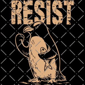 Lustige Wiederstandspinguine-Protest gegen Zölle Png, Wiederstandspinguin-Digital-Download, lustige Policies & Zölle Png