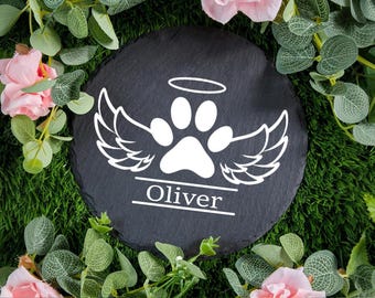 Personalized Pet Memorial Grave, Custom Pet Memorial Stone, Pet Grave Marker, Dog or Cat Grave Stone, Pet Loss Sympathy, Outdoor Tribute