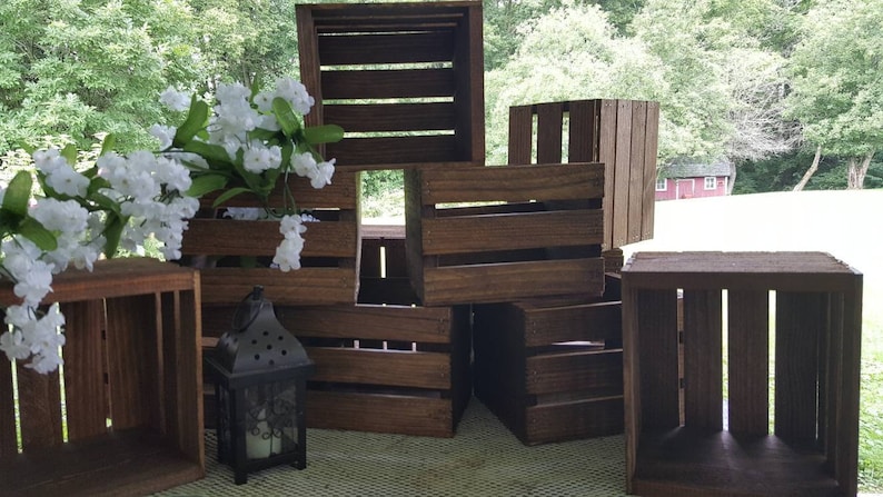 Rustic Wooden Crates 8x7 Wedding Decorations Wood Crate Image 0
