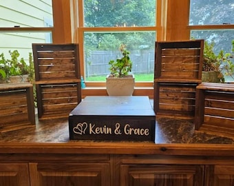 Rustic Wood Cupcake Stand: Wedding Crate Display (Set of 6)
