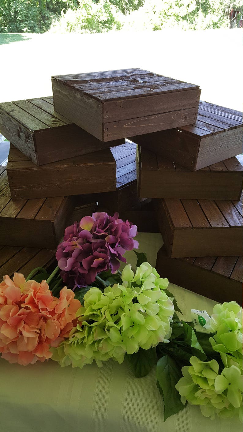 Wedding Crates Cake Stand 10x10 Rustic Decor Image 0