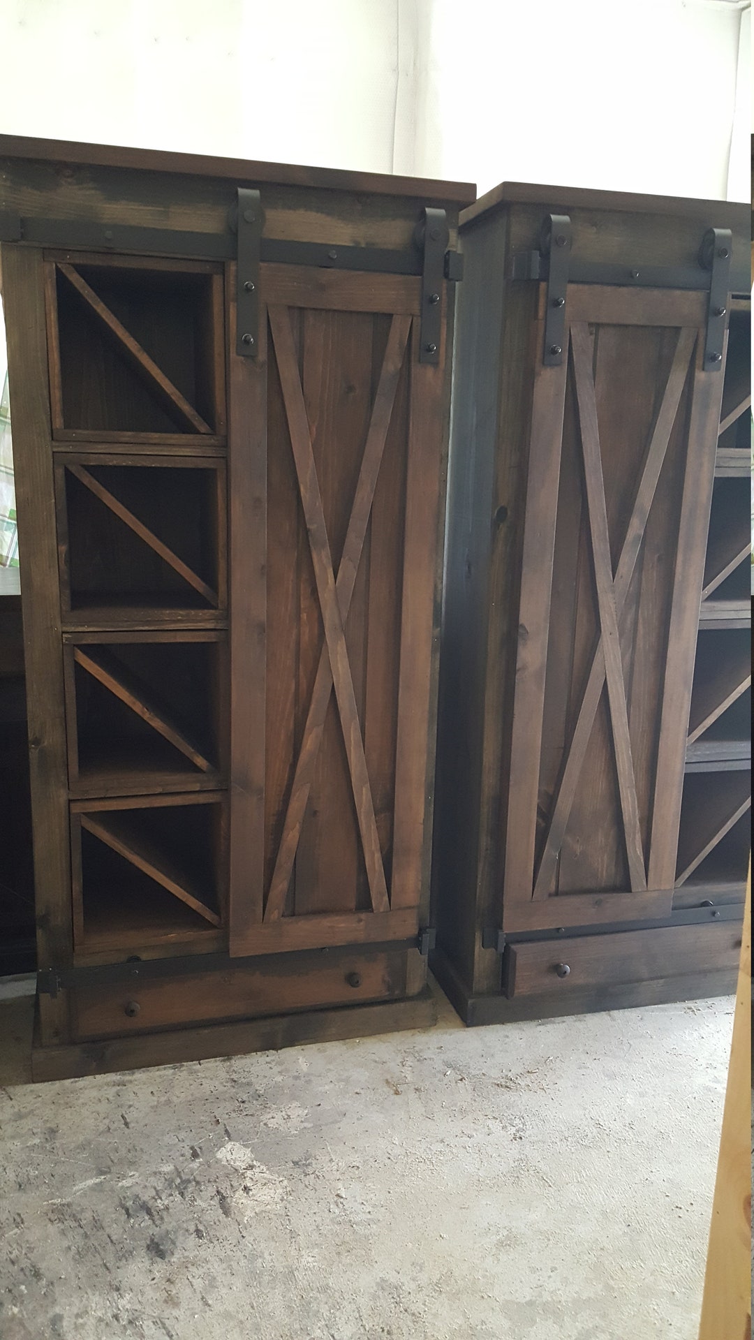 Farmhouse Furniture / SLIDING Barn Door Furniture , Bathroom